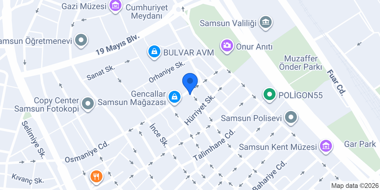 Samsun Yargı Akademi konumu