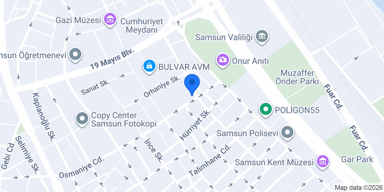 Samsun Medine Pazarı konumu