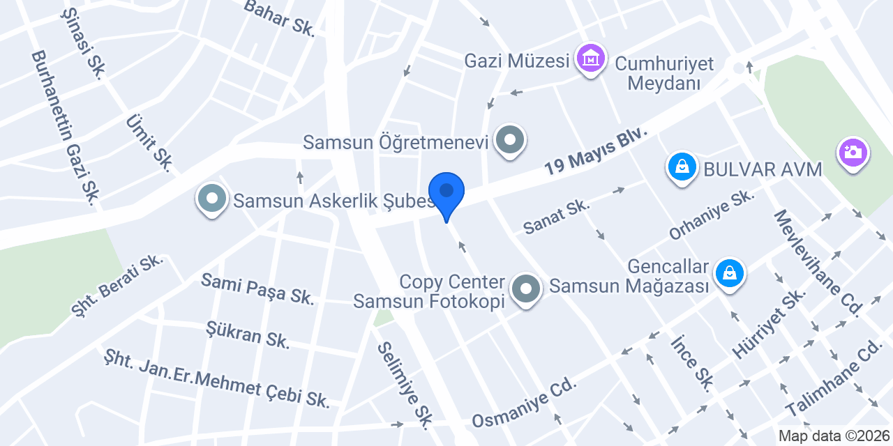 Cafe de L' amour Samsun konumu