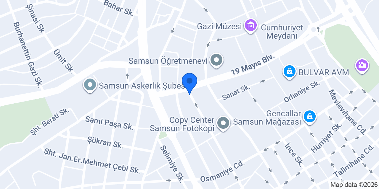 Samsun paris çiçekçilik konumu