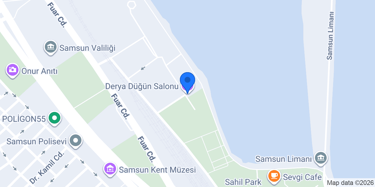 Derya Düğün Salonu konumu