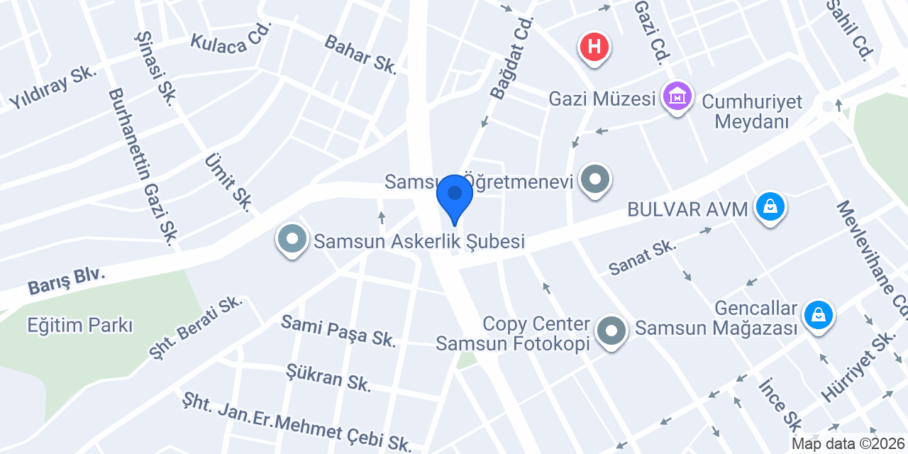 Karadeniz Veteriner Kliniği konumu