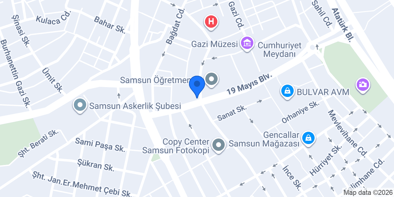 QNB 19 Mayıs Şubesi konumu