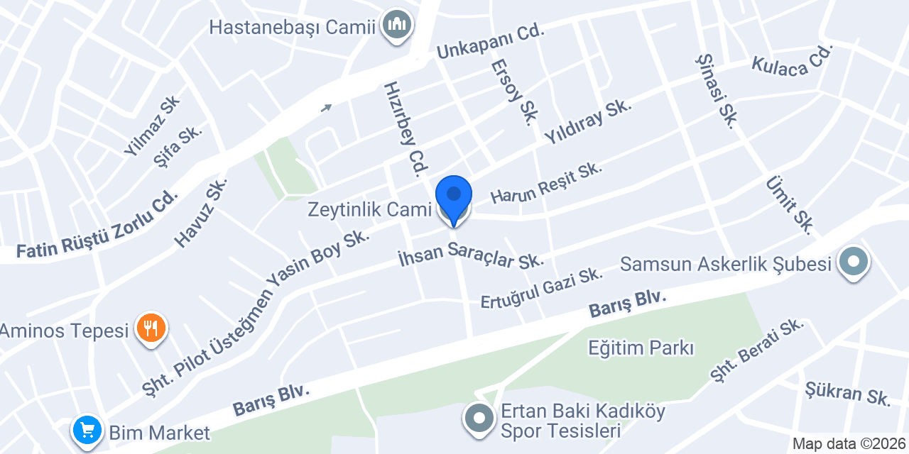 Zeytinlik Cami konumu