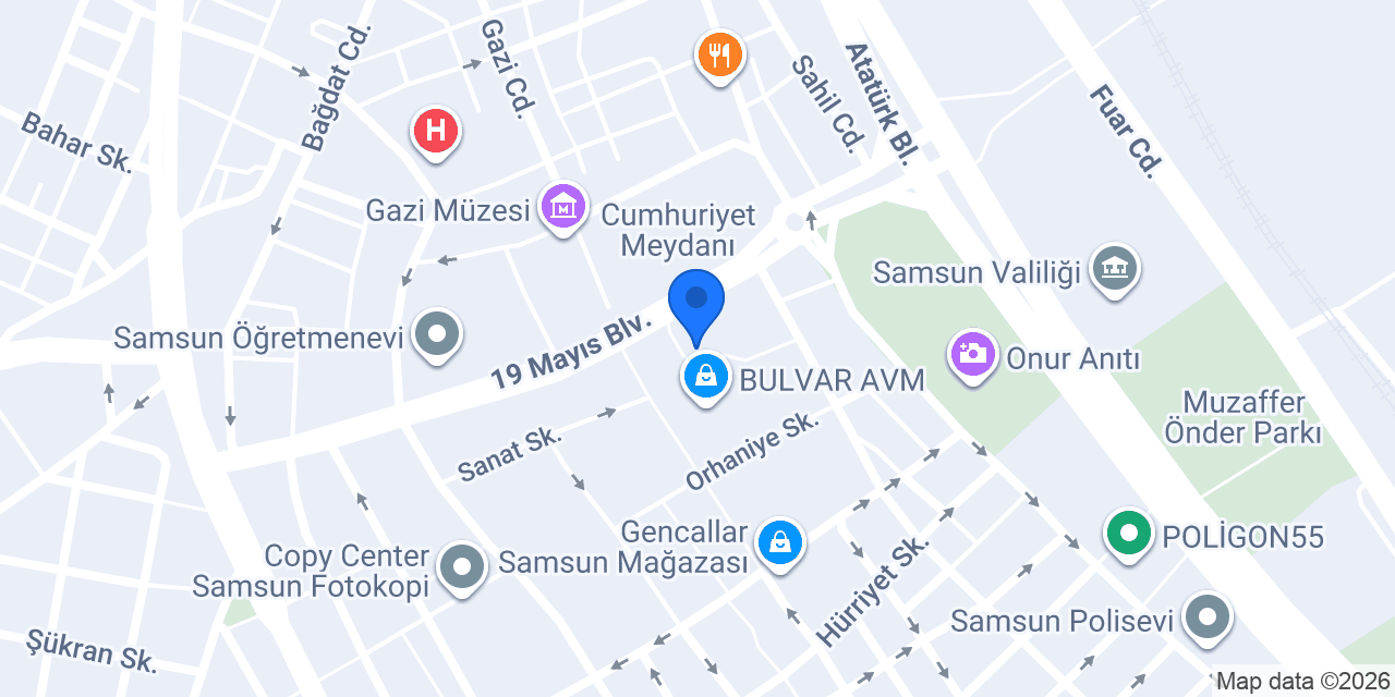 Samsun Özsüt konumu