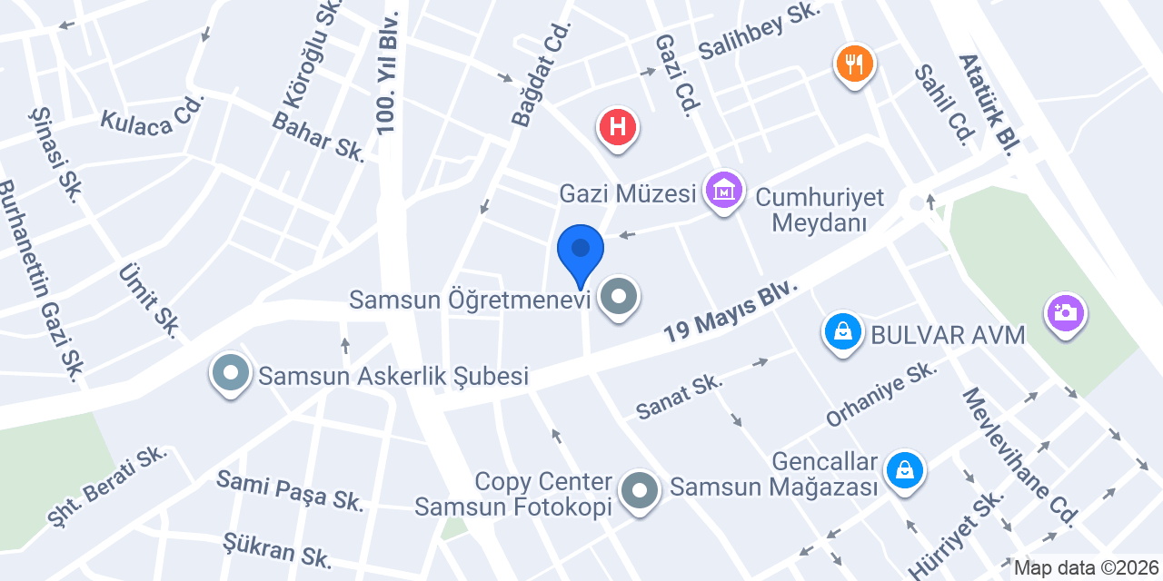 Eğitimiş Sendikası Samsun Şubesi konumu
