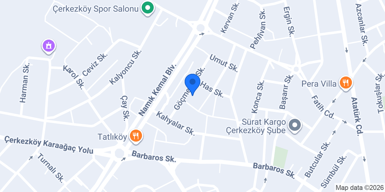 Meridyen Oto Aksesuar konumu