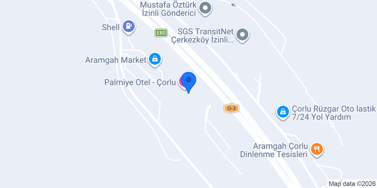 Palmiye Otel - Çorlu konumu