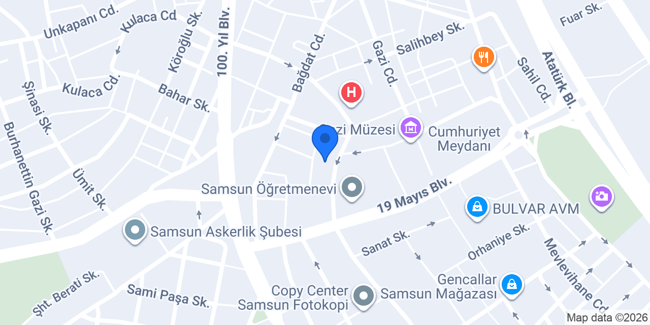SAMSUN MERKEZ OSGB TİC.LTD.ŞTİ. konumu