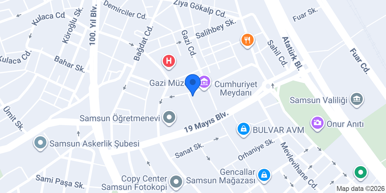 Seviye Eğitim Kurumları konumu