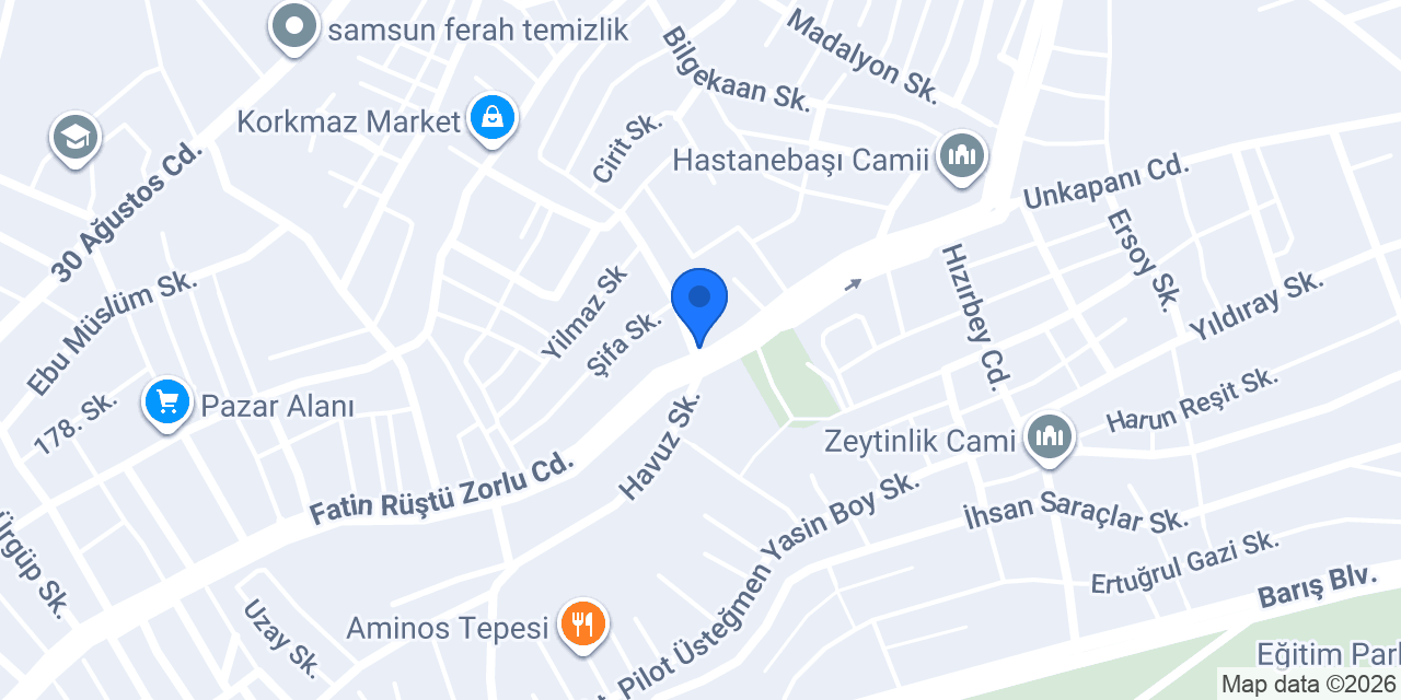 Samsun Bitkisel konumu