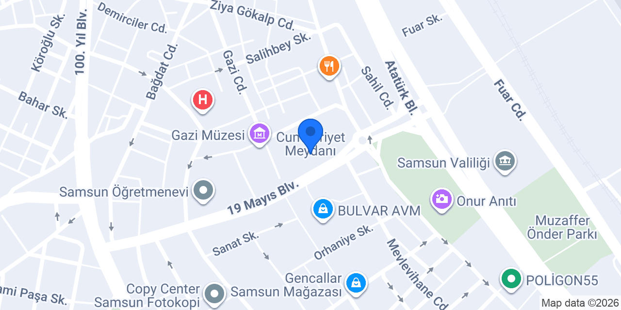 Samsun Taksi konumu