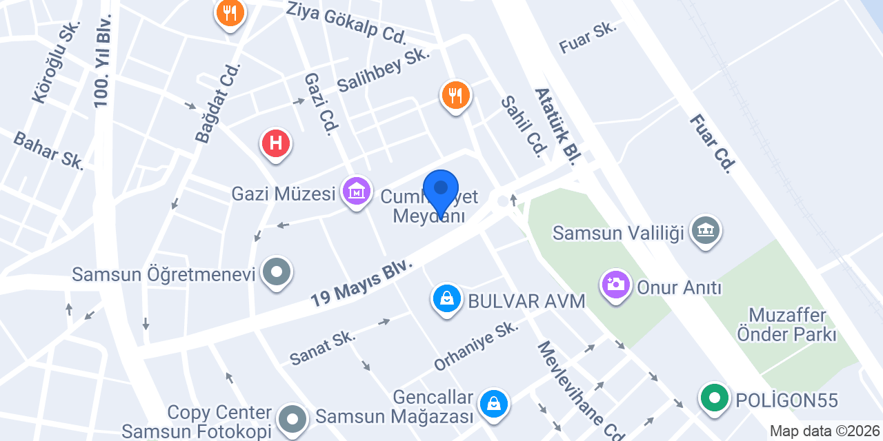 Samsun boyacılık alper konumu