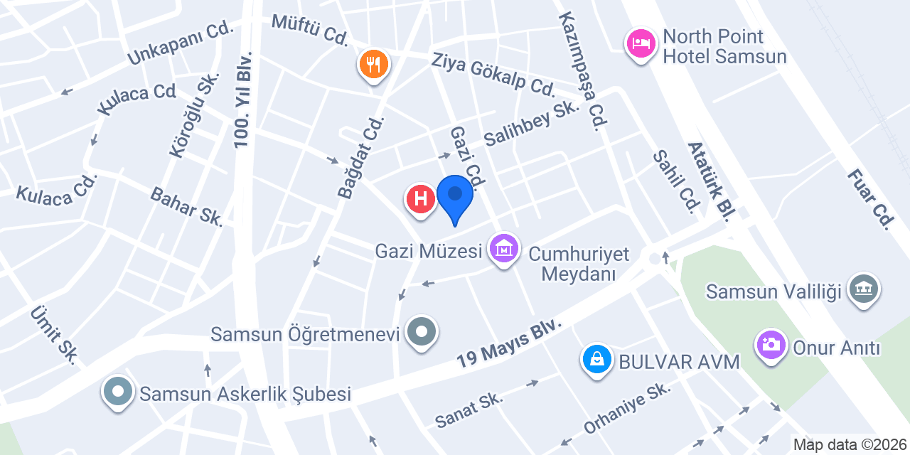 Diş Hekimi Gamze Aydın Yüksel konumu