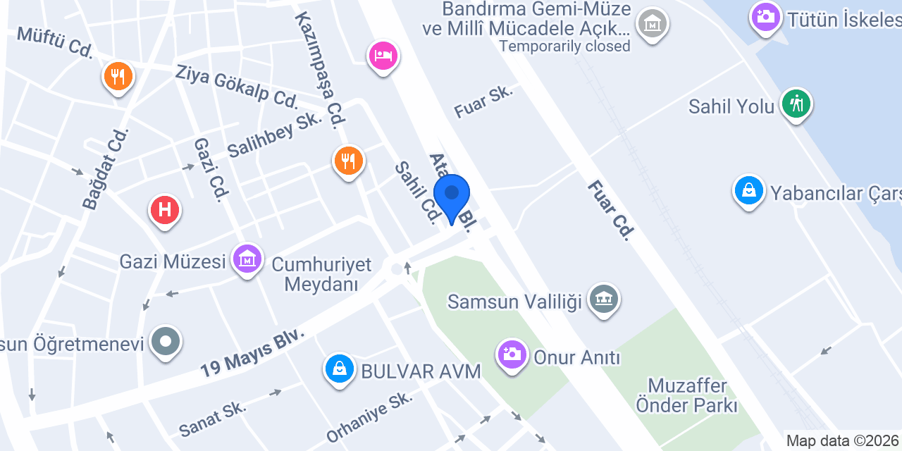 Samsun Fast taksi konumu