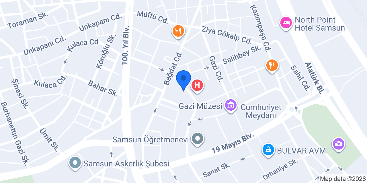 Samsun KPSS Dünyası konumu