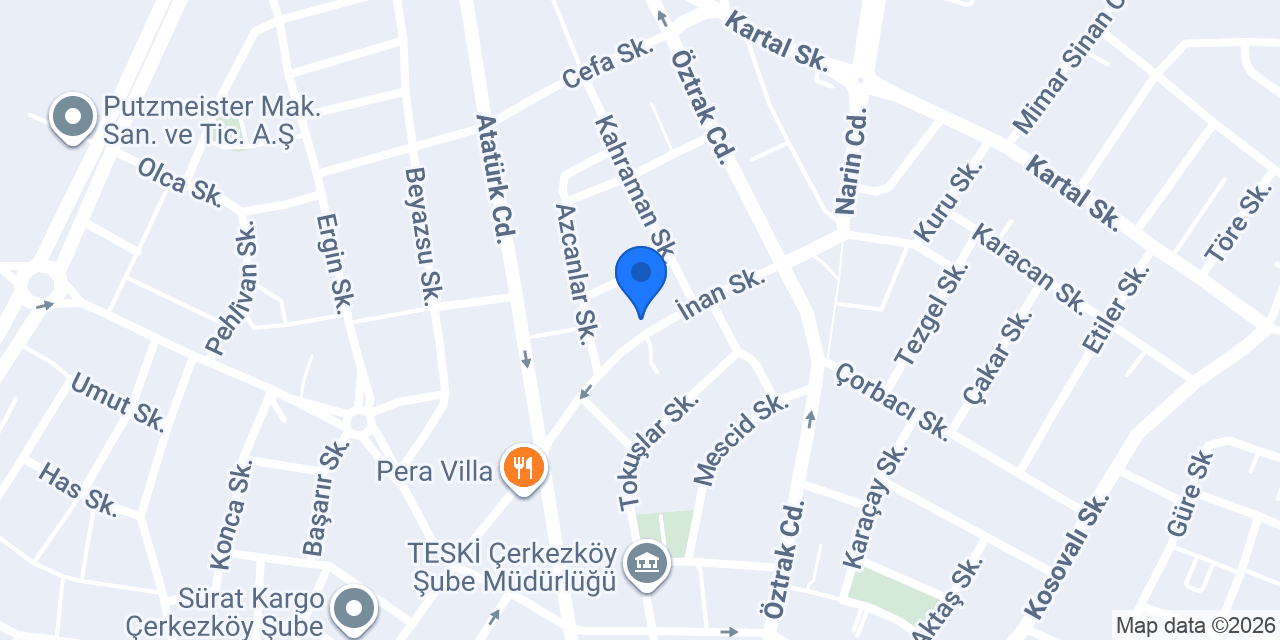 Özden Perde Tasarım konumu