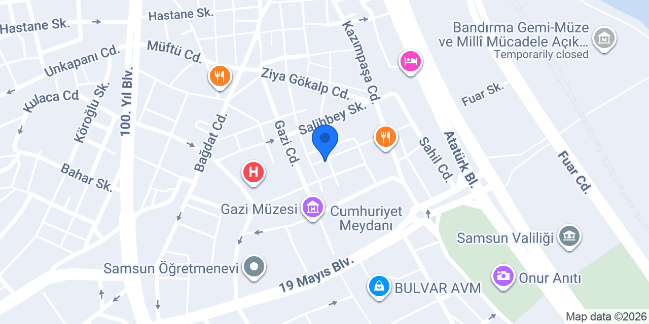 Kazancı Taşhan Otel konumu