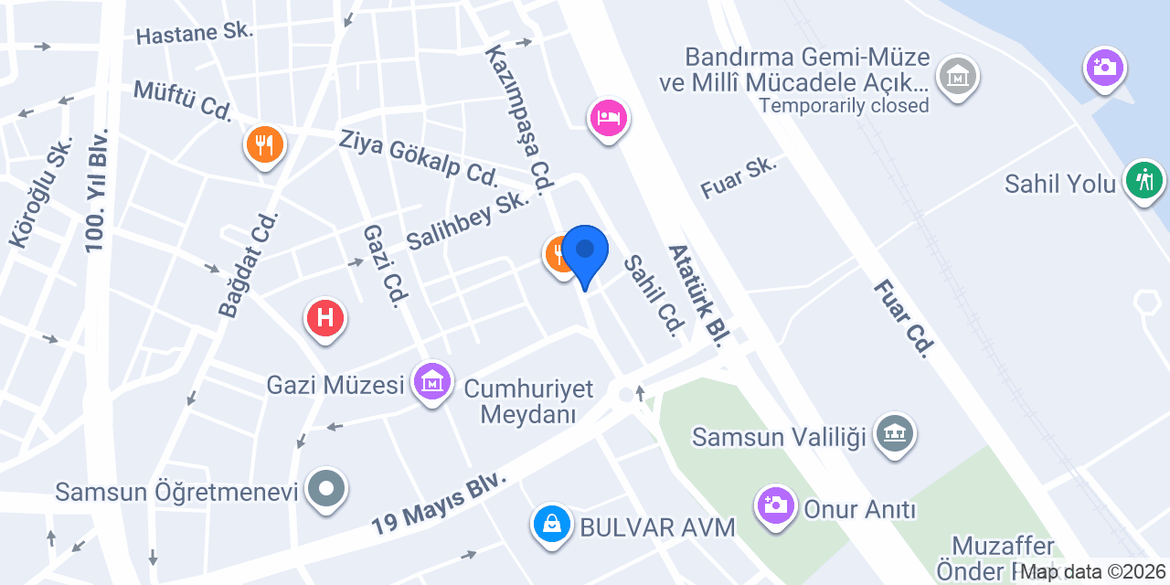 Samsun Taksi konumu