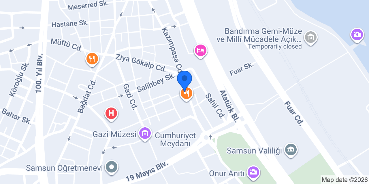 Emlak Katılım Samsun Şubesi konumu