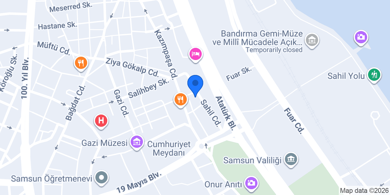 Samsun meydann taksii konumu