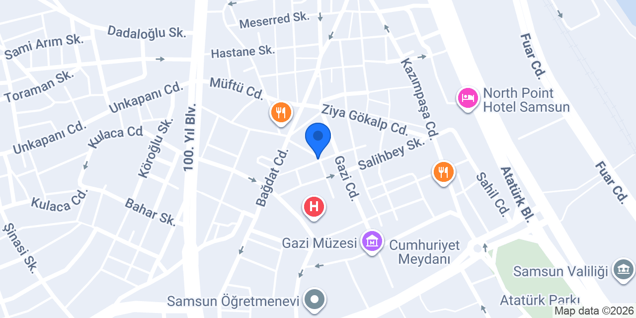 SAMSUN 2. NOTERLİĞİ konumu