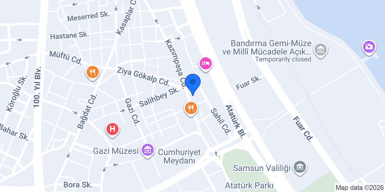 QNB Samsun Şubesi konumu