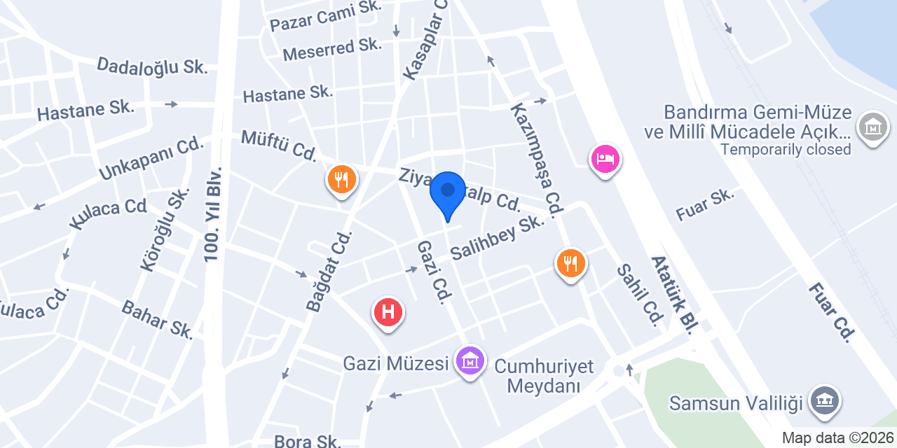 ÇEŞİT Tuhafiye konumu