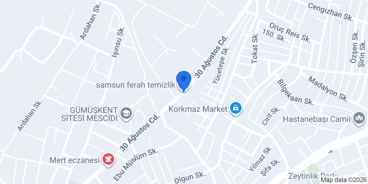samsun ferah temizlik konumu