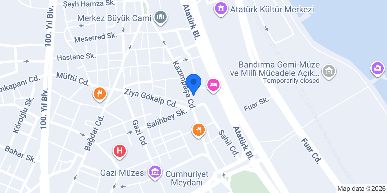 İş Yatırım Samsun Şubesi konumu