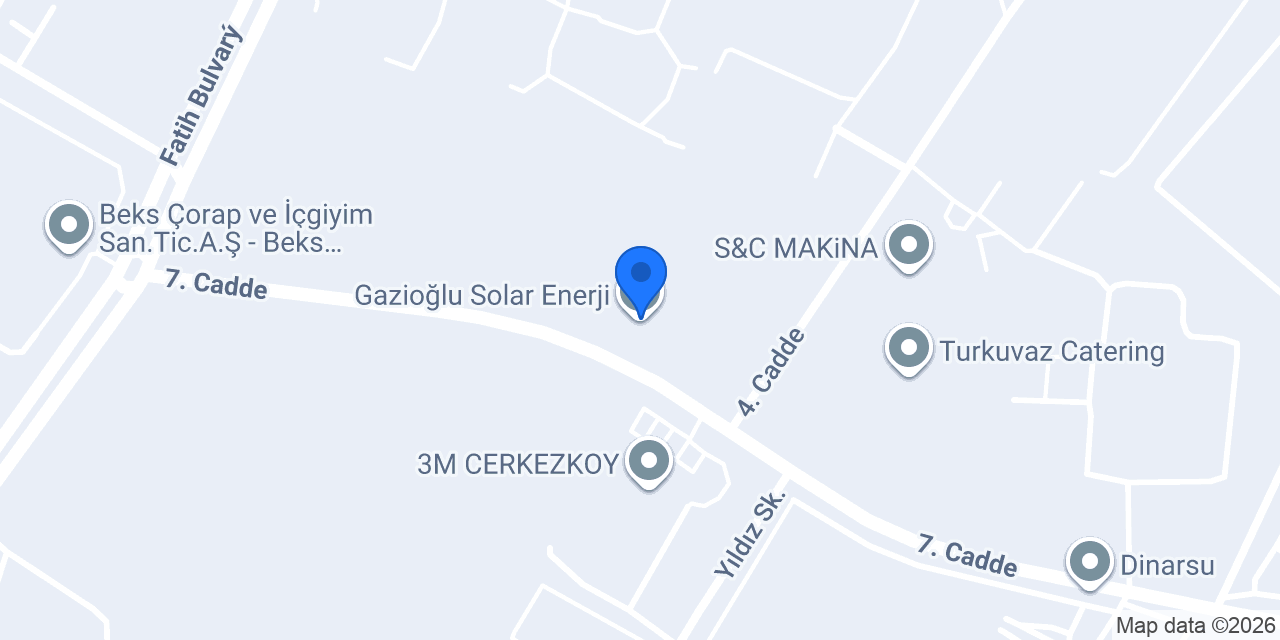 Gazioğlu Solar Enerji konumu