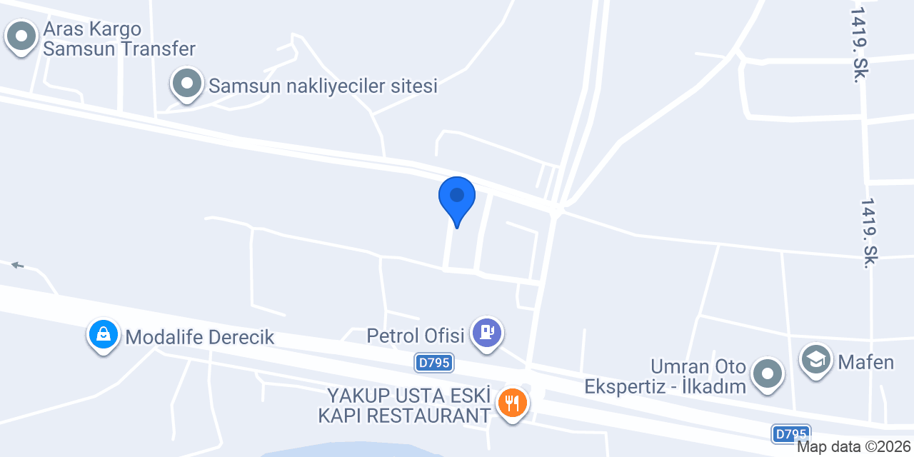 Samsun Branda Ve Tente konumu
