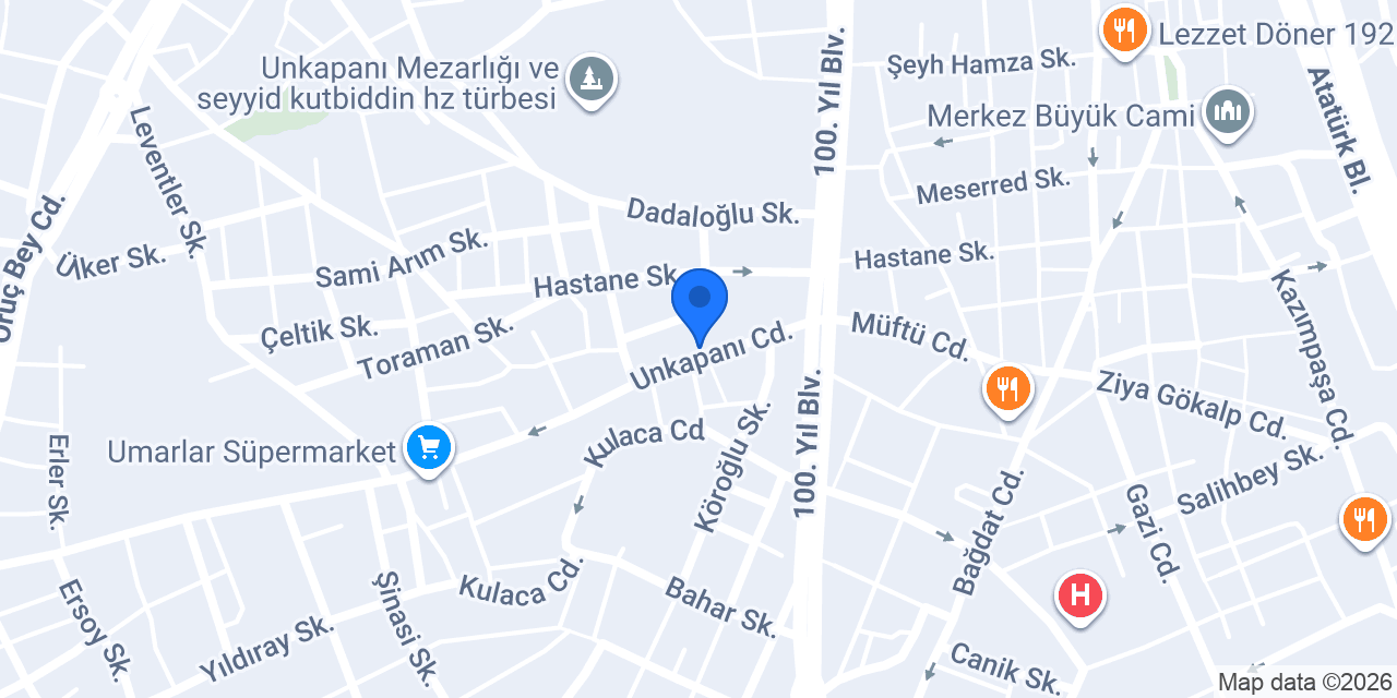 Mevlana Pide Salonu konumu