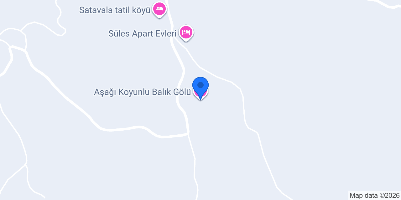 Aşağı Koyunlu Balık Gölü konumu