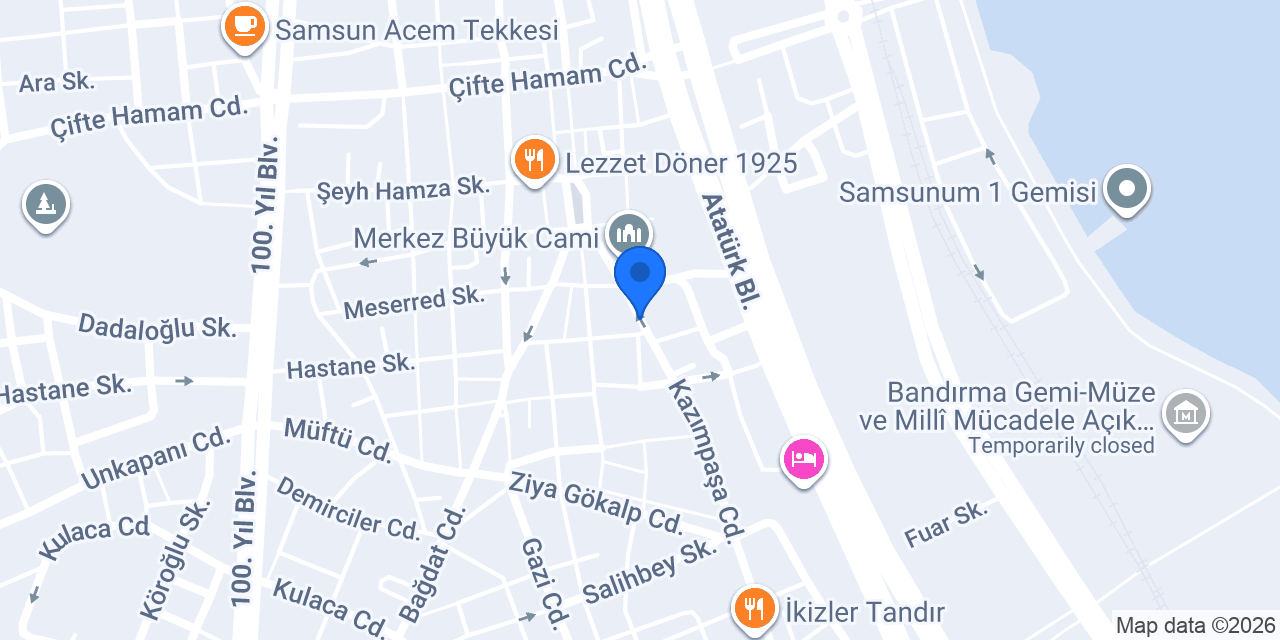 FuzulEv Samsun Şube konumu