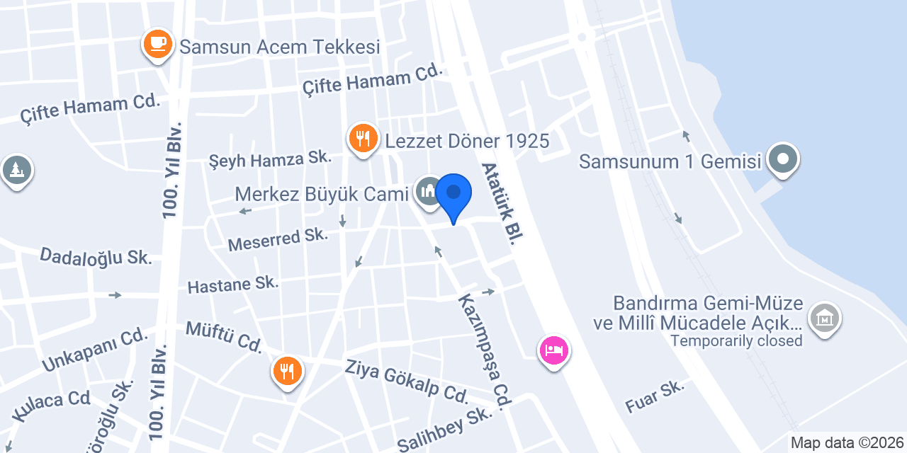 Akbank Buğdaypazarı/Samsun Şubesi konumu
