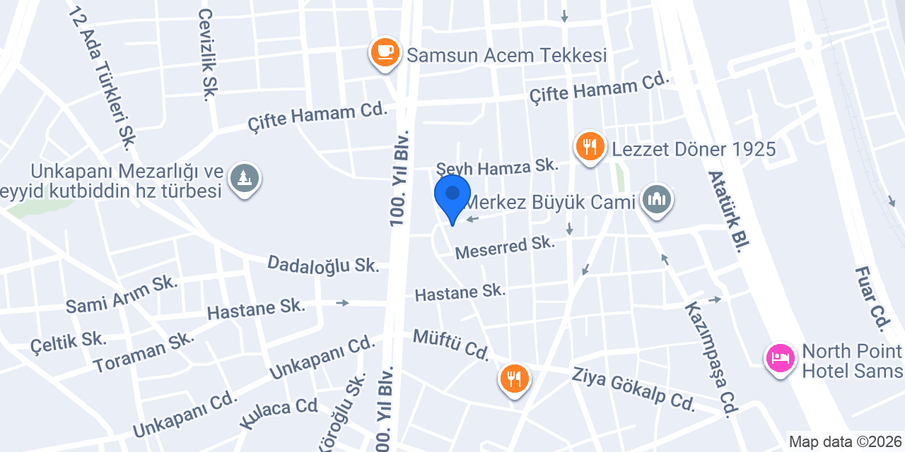 Samsun Matbaası konumu