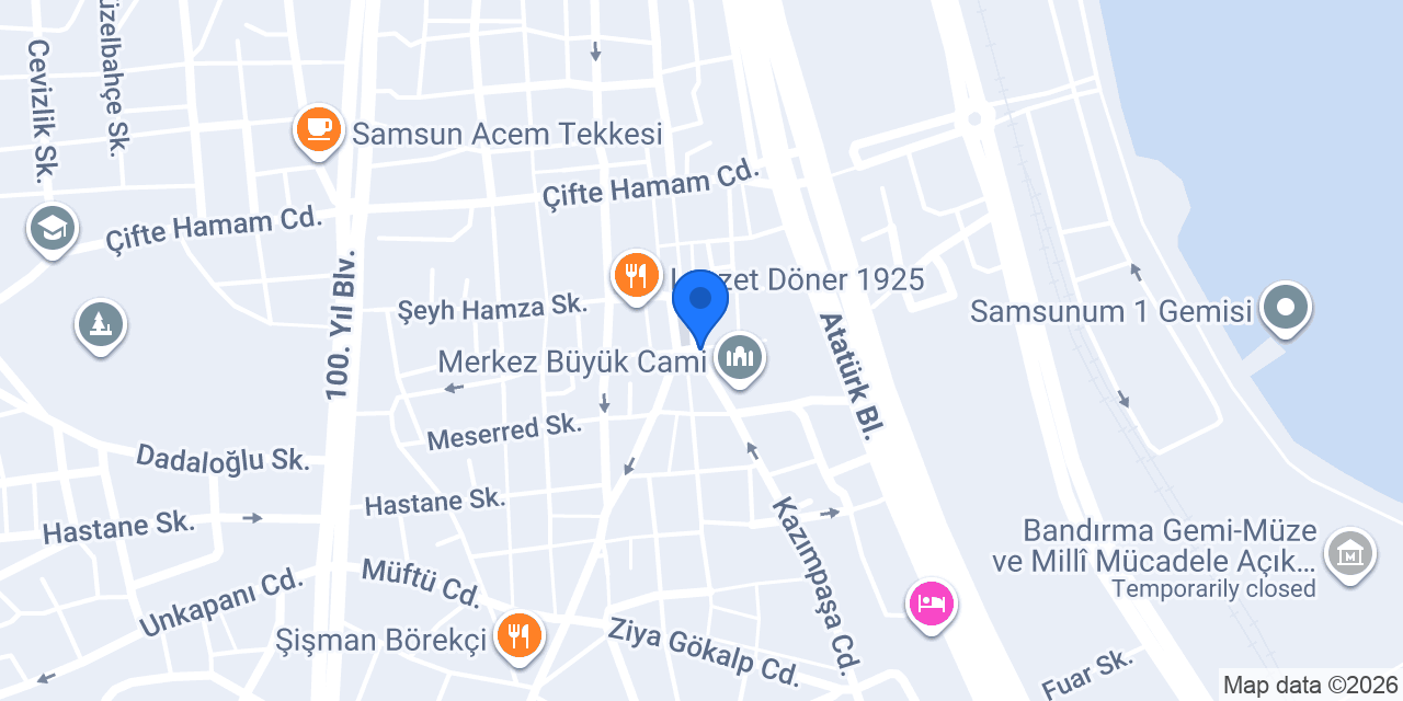 Samsun Pro Web Tasarım konumu