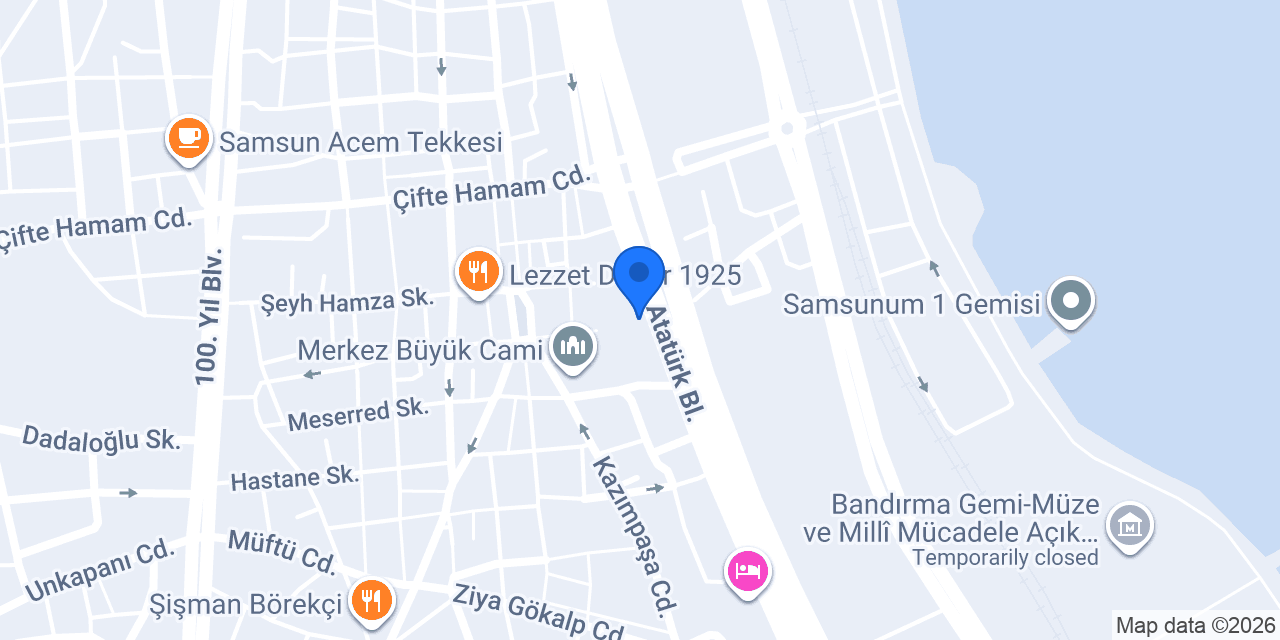 Samsun Hırdavat konumu
