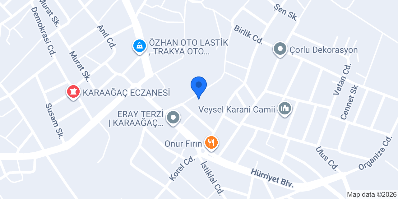 Kapaklı Yahya Kemal Beyatlı İlkokulu konumu