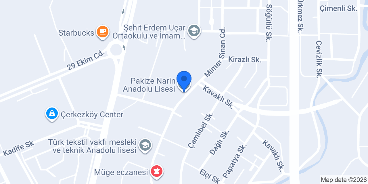 Pakize Narin Anadolu Lisesi konumu