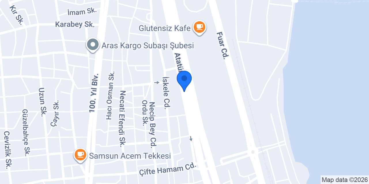 Öztiryakiler Samsun Merkez konumu