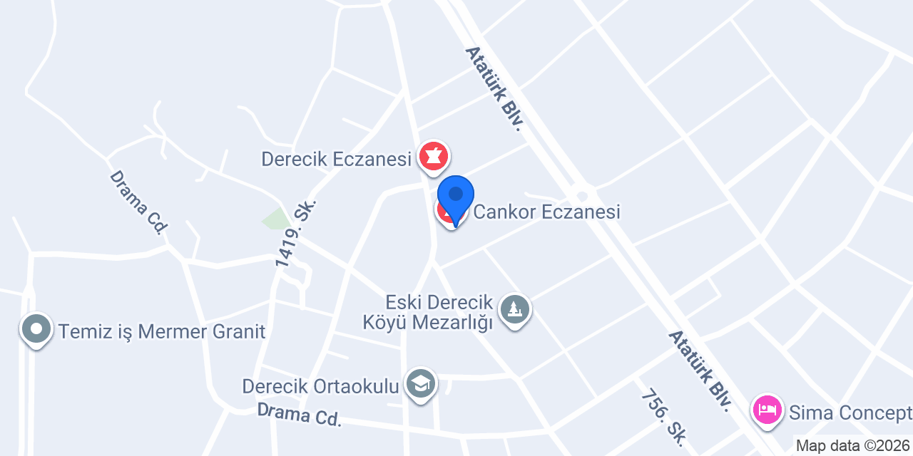 Cankor Eczanesi konumu