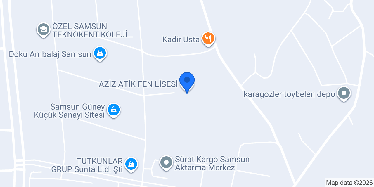 AZİZ ATİK FEN LİSESİ konumu