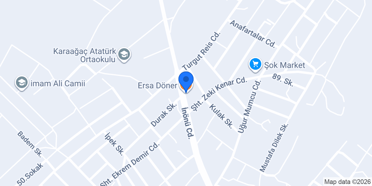 Ersa Döner konumu
