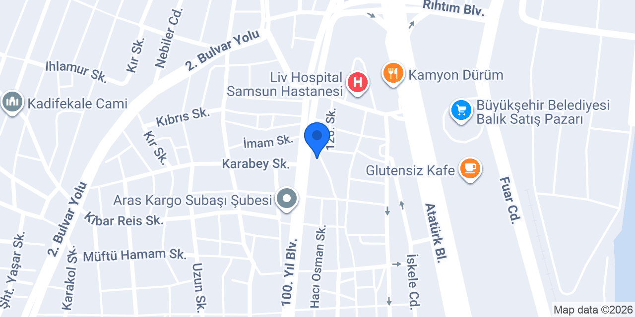 YEPAŞ HANÇERLİ ŞUBESİ UPT SAMSUN konumu