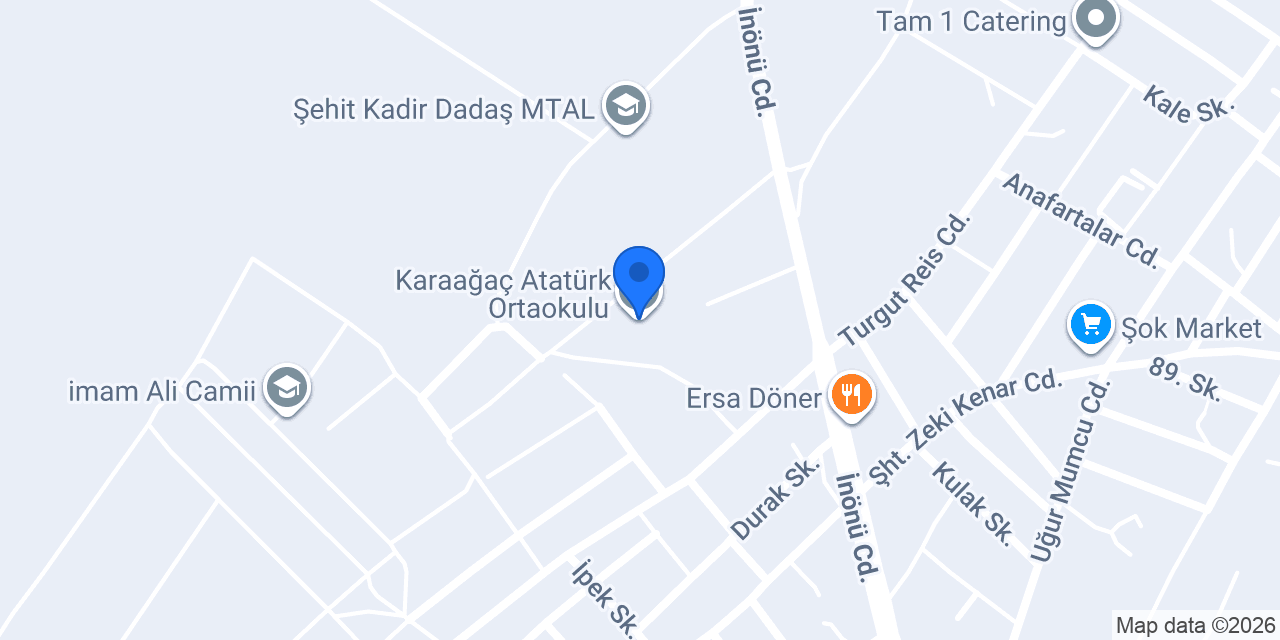 Karaağaç Atatürk Ortaokulu konumu