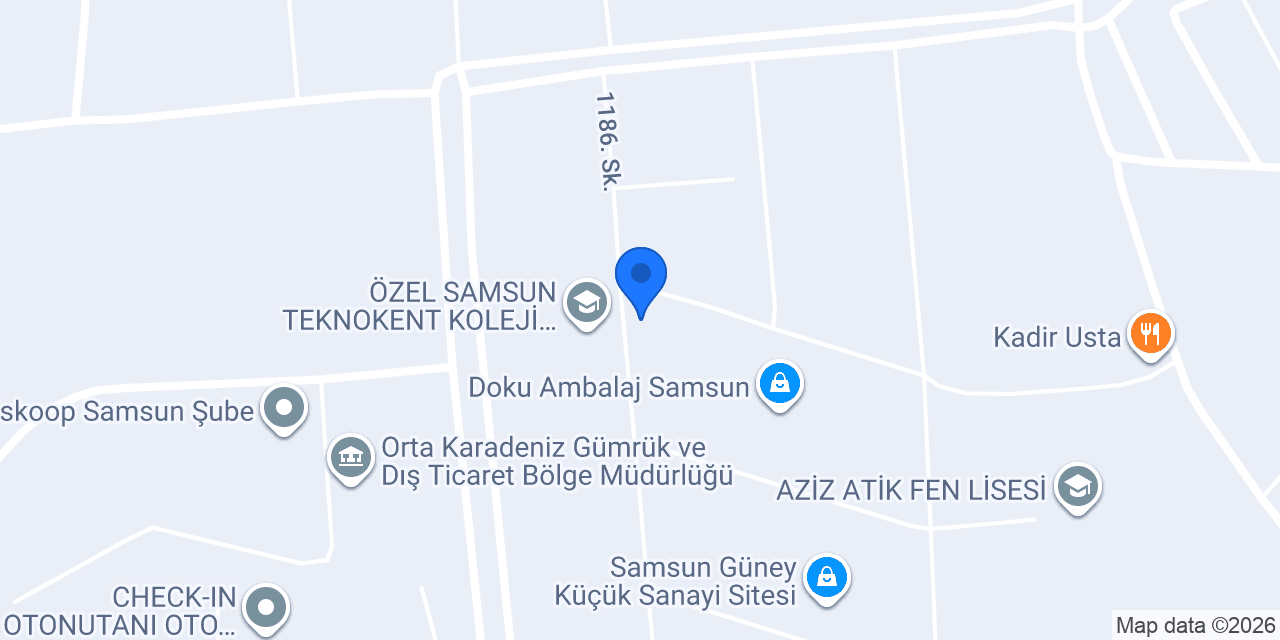 Cargox Samsun Şubesi konumu