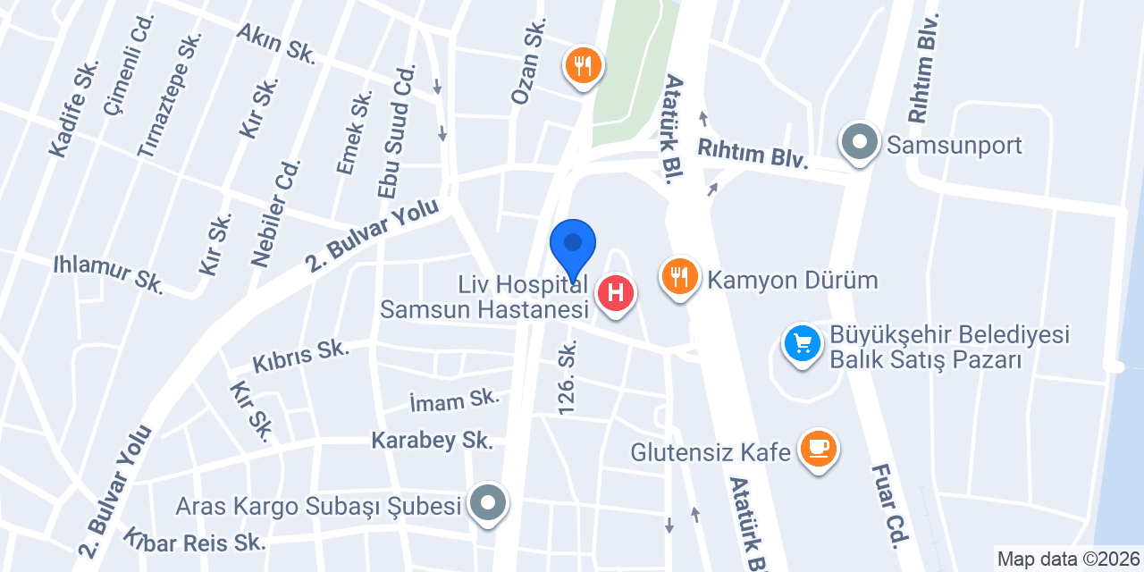 Bafra Fırın Restoran konumu
