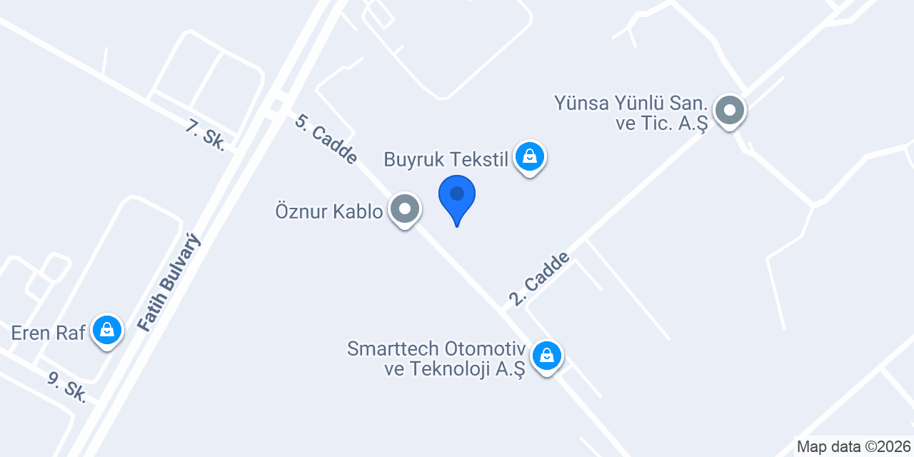 Gökçağ Tekstil konumu